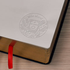 Prägezange Ex-libris Buch mit Blumenmuster