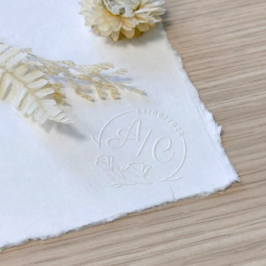 Prägestempel Hochzeit Initialen und Datum