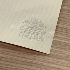 Embosseur Ex-libris nom fleuri