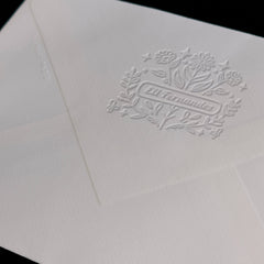 Embosseur Ex-libris nom fleuri