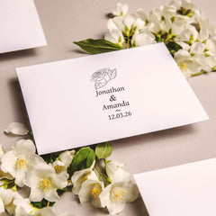 Tampon Mariage grosse rose