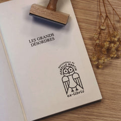 Geometrisches Eulen-Exlibris