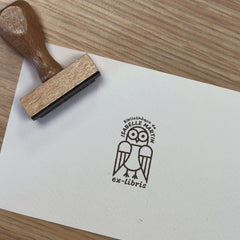 Geometrisches Eulen-Exlibris