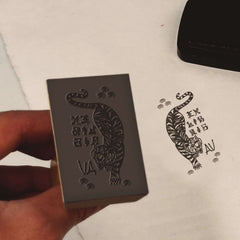 Japanisches Katzen-Exlibris