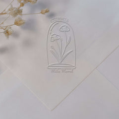 Ex-libris fleurs sous verre