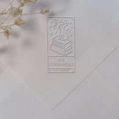 Exlibris Hase auf Buch