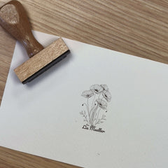 Tampon Ex-libris 5 fleurs