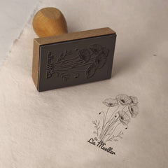 Tampon Ex-libris 5 fleurs