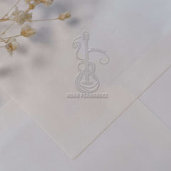 Ex-libris guitare au fil