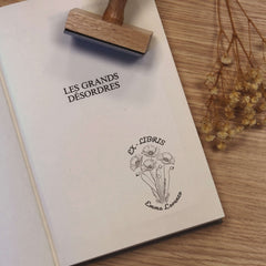 Tampon Ex-libris 4 fleurs
