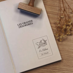 Tampon Ex-libris carpe koï