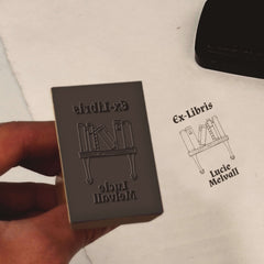 Tampon Ex-libris étagère ancienne