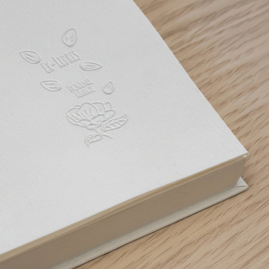 Prägezange Ex-libris Rosenblütenblätter