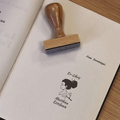 Tampon Ex-libris japonaise de profil