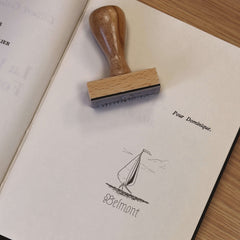 Tampon Ex-libris petit bateau à voile