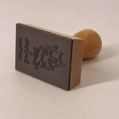Tampon Ex-libris chat sur tabouret
