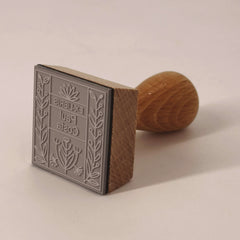 Holzstempel Ex-libris pflanzliches Mosaik