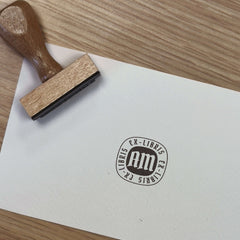 Exlibris mit gotischen Initialen