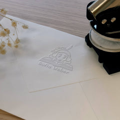 Ex-libris Hund auf Buch