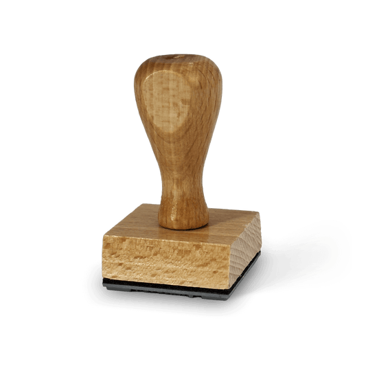Quadratischer Holzstempel 4x4 cm